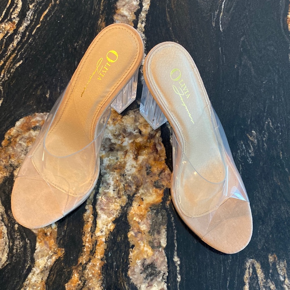 Clear heels